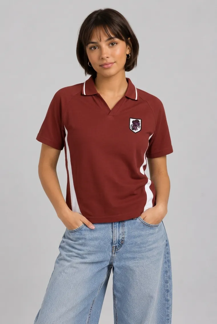 Mannequin portant le polo Kiffeuse, face